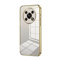 For Honor X30 / X9 5G Transparent Plating Fine Hole Phone Case(Gold)