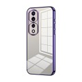 For Honor 70 Pro / 70 Pro+ Transparent Plating Fine Hole Phone Case(Purple)