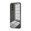 For Honor 70 Pro / 70 Pro+ Transparent Plating Fine Hole Phone Case(Black)