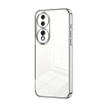 For Honor 70 Transparent Plating Fine Hole Phone Case(Silver)