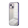 For Honor Play 30 Transparent Plating Fine Hole Phone Case(Purple)