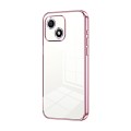 For Honor Play 30 Transparent Plating Fine Hole Phone Case(Pink)