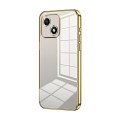 For Honor Play 30 Transparent Plating Fine Hole Phone Case(Gold)