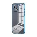 For Honor Play 30 Transparent Plating Fine Hole Phone Case(Blue)