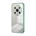 For Honor Magic4 Pro Transparent Plating Fine Hole Phone Case(Green)