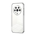 For Honor Magic4 Transparent Plating Fine Hole Phone Case(Silver)