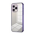 For Honor 60 SE Transparent Plating Fine Hole Phone Case(Purple)
