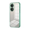 For Honor Play 30 Plus Transparent Plating Fine Hole Phone Case(Green)