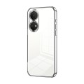 For Honor Play 30 Plus Transparent Plating Fine Hole Phone Case(Silver)
