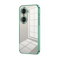 For Honor 60 Pro Transparent Plating Fine Hole Phone Case(Green)