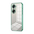 For Honor 60 Transparent Plating Fine Hole Phone Case(Green)