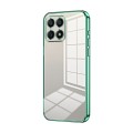 For Honor X30i Transparent Plating Fine Hole Phone Case(Green)