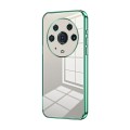 For Honor Magic3 Pro Transparent Plating Fine Hole Phone Case(Green)
