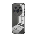 For Honor Magic3 Pro Transparent Plating Fine Hole Phone Case(Black)