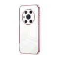 For Honor Magic3 Transparent Plating Fine Hole Phone Case(Pink)