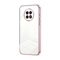 For Honor X20 Transparent Plating Fine Hole Phone Case(Pink)