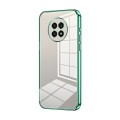 For Honor X20 Transparent Plating Fine Hole Phone Case(Green)