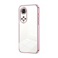 For Honor 50 Pro  / Huawei nova 9 Pro Transparent Plating Fine Hole Phone Case(Pink)