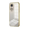 For Honor 50 / Huawei nova 9 Transparent Plating Fine Hole Phone Case(Gold)