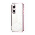 For Honor 50 SE Transparent Plating Fine Hole Phone Case(Pink)