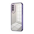 For Honor X20 SE / Huawei nova 10z Transparent Plating Fine Hole Phone Case(Purple)
