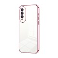 For Honor X20 SE / Huawei nova 10z Transparent Plating Fine Hole Phone Case(Pink)