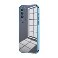 For Honor X20 SE / Huawei nova 10z Transparent Plating Fine Hole Phone Case(Blue)