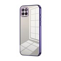 For Honor Play 20 4G Transparent Plating Fine Hole Phone Case(Purple)