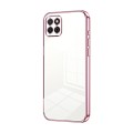 For Honor Play 20 4G Transparent Plating Fine Hole Phone Case(Pink)