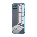 For Honor Play 20 4G Transparent Plating Fine Hole Phone Case(Blue)