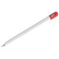 For Apple Pencil (USB-C) Stylus Pen Protective Cover with Nib Cover(White+Red)