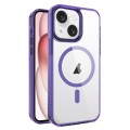 For iPhone 15 2.5mm MagSafe Acrylic Hybrid TPU Phone Case(Deep Purple)