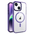 For iPhone 14 Plus 2.5mm MagSafe Acrylic Hybrid TPU Phone Case(Deep Purple)