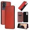 For TCL 40 NXTpaper 4G Carbon Fiber Texture Flip Leather Phone Case(Brown)