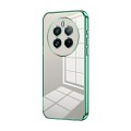 For Realme 12 Pro Transparent Plating Fine Hole Phone Case(Green)