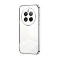 For Realme 12 Pro Transparent Plating Fine Hole Phone Case(Silver)