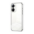 For Realme V30t Transparent Plating Fine Hole Phone Case(Silver)