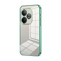 For Realme GT Neo6 SE Transparent Plating Fine Hole Phone Case(Green)