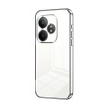 For Realme GT Neo6 SE Transparent Plating Fine Hole Phone Case(Silver)