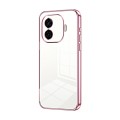 For vivo iQOO Z9 Transparent Plating Fine Hole Phone Case(Pink)