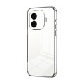 For vivo iQOO Z9 Turbo Transparent Plating Fine Hole Phone Case(Silver)