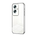 For OPPO A79 5G / A2 Transparent Plating Fine Hole Phone Case(Silver)