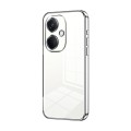 For OPPO K11 Transparent Plating Fine Hole Phone Case(Silver)