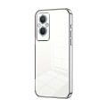 For OPPO Reno7 Z 5G / F21 Pro 5G Transparent Plating Fine Hole Phone Case(Silver)