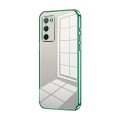 For OPPO A55 5G / A56 / A53s 5G Transparent Plating Fine Hole Phone Case(Green)
