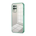 For OPPO K9x Transparent Plating Fine Hole Phone Case(Green)