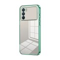 For OPPO K9 Pro Transparent Plating Fine Hole Phone Case(Green)