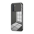For OPPO K9 Pro Transparent Plating Fine Hole Phone Case(Black)