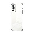 For OPPO A93s 5G Transparent Plating Fine Hole Phone Case(Silver)