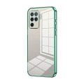 For OPPO A94 4G Transparent Plating Fine Hole Phone Case(Green)